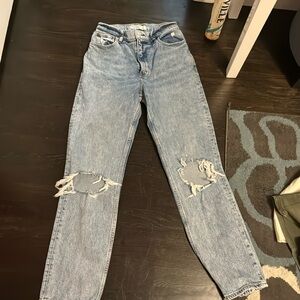 Abercrombie 90s straight ultra high jeans